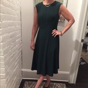 Ann Taylor Hunter Green A-Line Dress